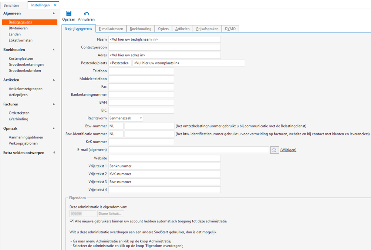 How to je nieuwe btwidentificatienummer (ID) in SnelStart zetten